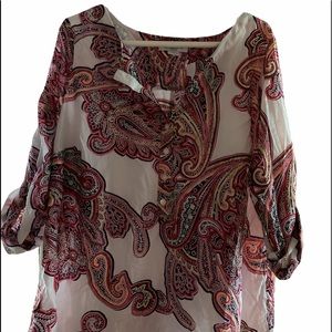 Liz Claiborne 100% cotton Chyanne multi tunic top